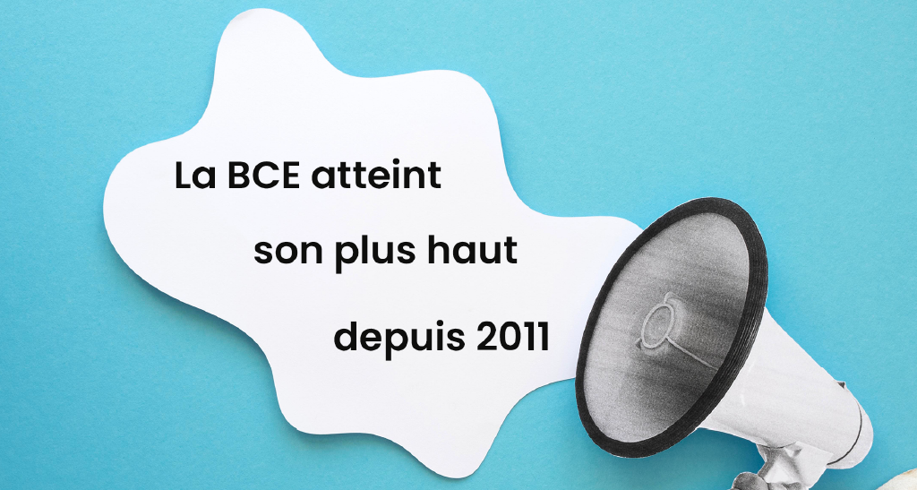 Sans surprise, la BCE atteint son plus haut depuis 2011, avec une nouvelle augmentation